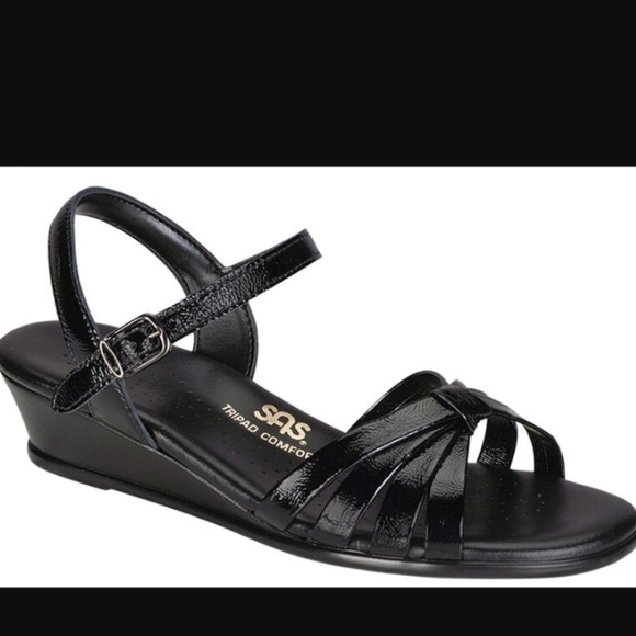 SAS Shoes - EUC in Original Box Quarter Strap Wedge Sandal
